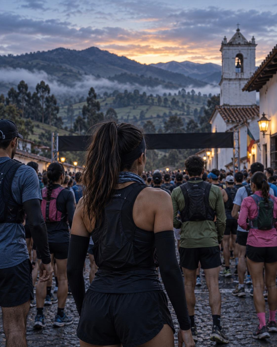 Escena de campaña inspirada en una salida de carrera en los Andes boyacenses
